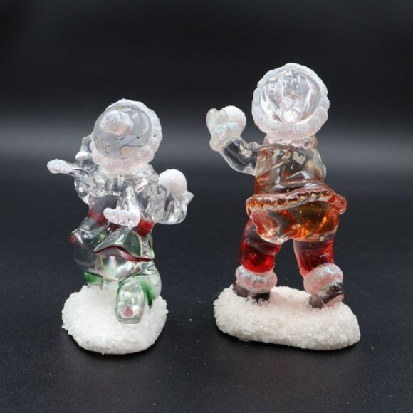 Heritage Mint Holiday Ice Sculptures Snowballs Children Christmas Acrylic - Picture 3 of 7